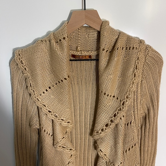 Belldini Open Waterfall Long Sleeve Cardigan Sweater Size Medium - Picture 2 of 5